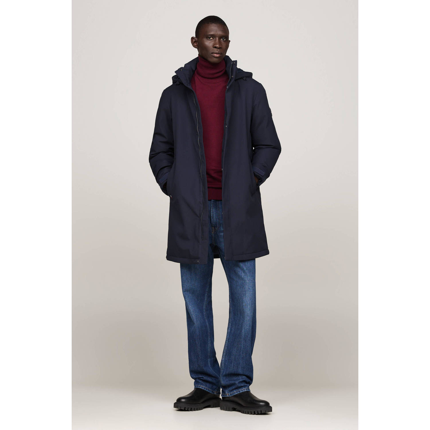 Tommy Hilfiger gewatteerde winterjas desert sky