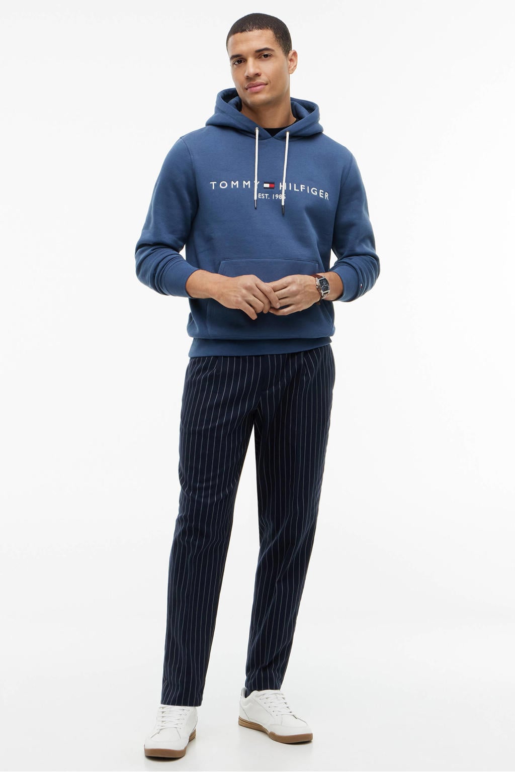 Tommy Hilfiger hoodie met printopdruk aegean sea