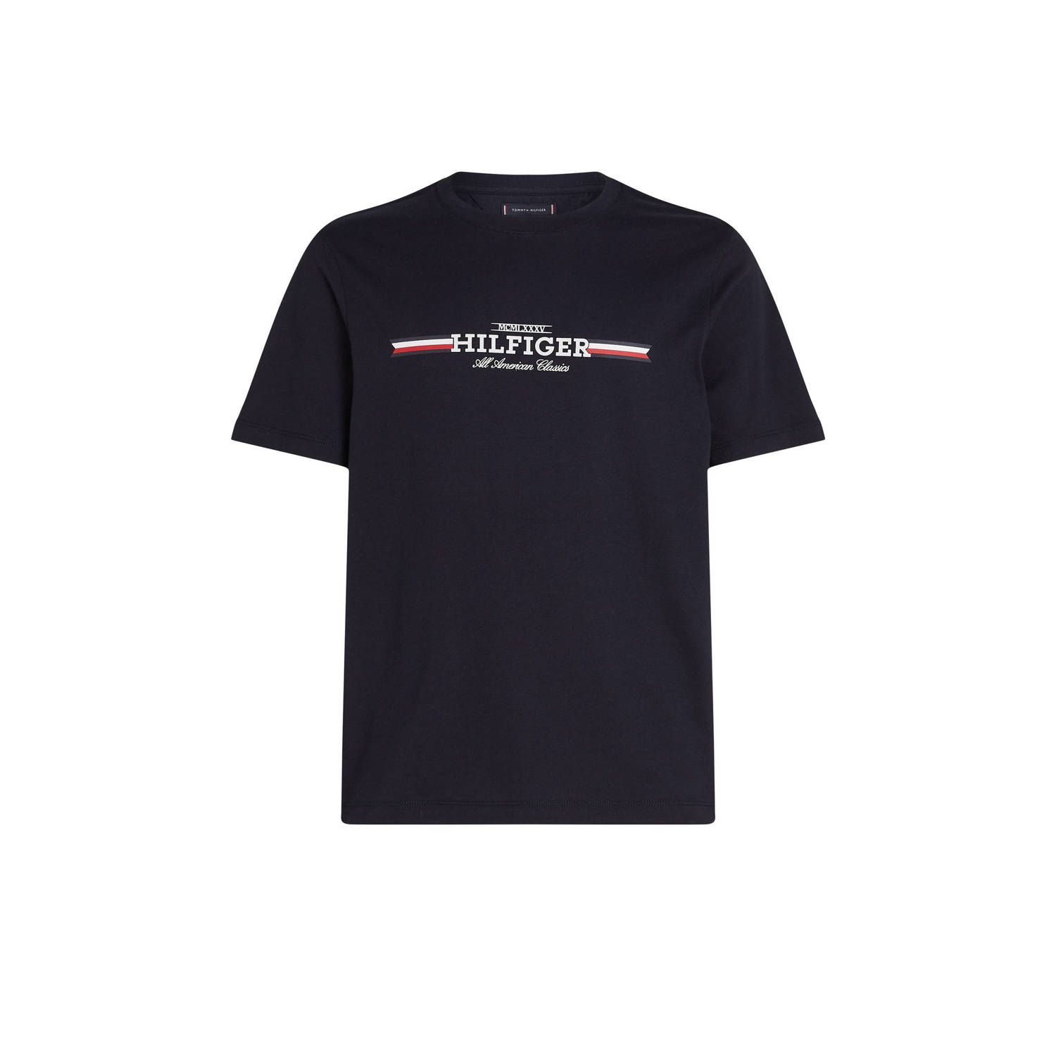 Tommy Hilfiger T-shirt met printopdruk donkerblauw