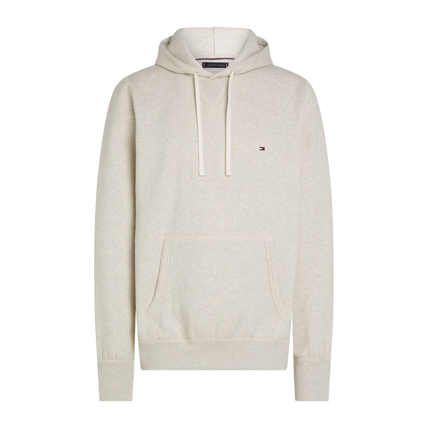 Tommy Hilfiger Small Flag Hoodie Stone- Heren Stone