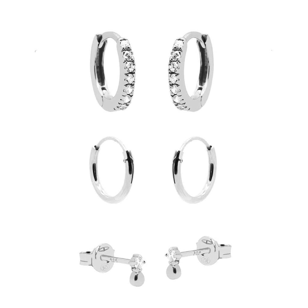 KARMA Jewelry sterling zilveren oorbellen Joy (set van 3)