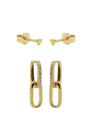 gold plated oorbellen Divine Femme (set van 2)