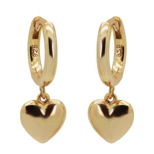 gold plated oorbellen Lovely