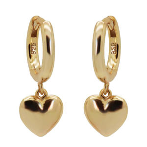gold plated oorbellen Lovely