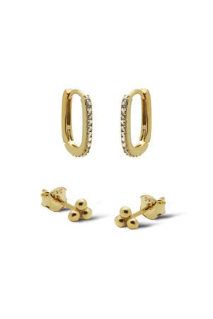 gold plated oorbellen Meave (set van 2)