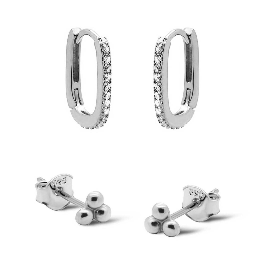 KARMA Jewelry sterling zilveren oorbellen Meave (set van 2)
