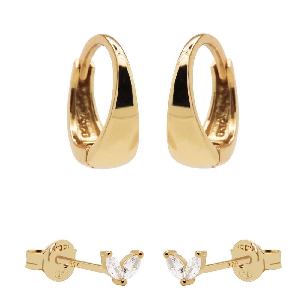 KARMA Jewelry gold plated oorbellen Fay (set van 2)
