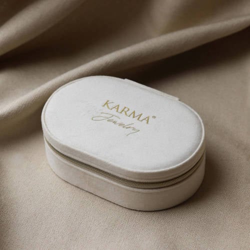 KARMA Jewelry ovalen sieradendoos beige afbeelding