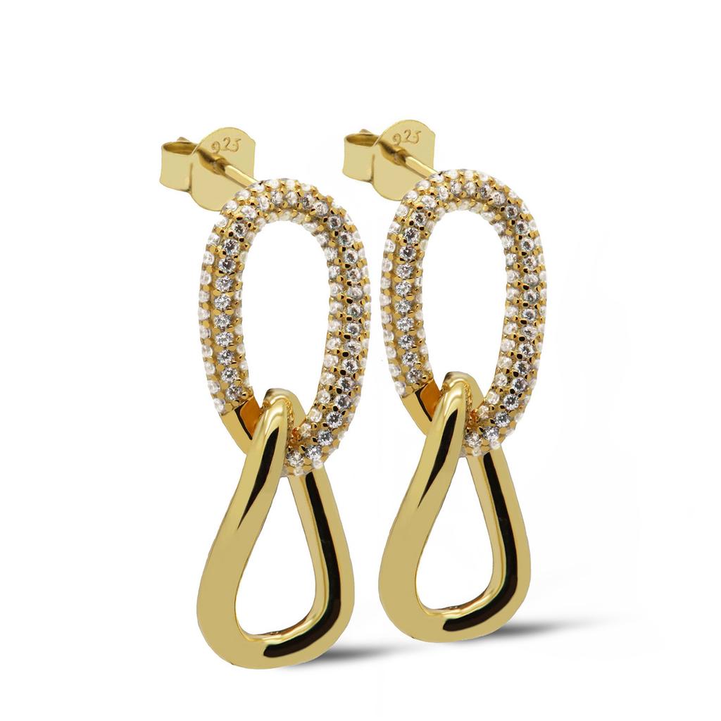 KARMA Jewelry gold plated oorbellen Eve