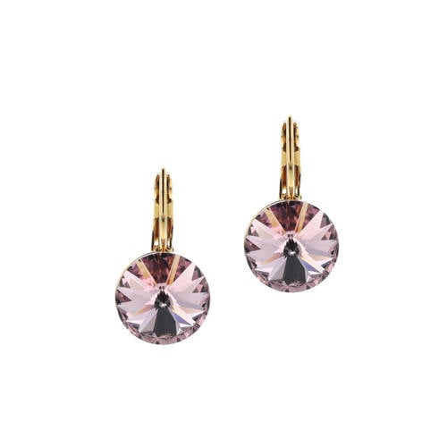 Otazu gold plated oorbellen met Swarovski kristallen paars afbeelding
