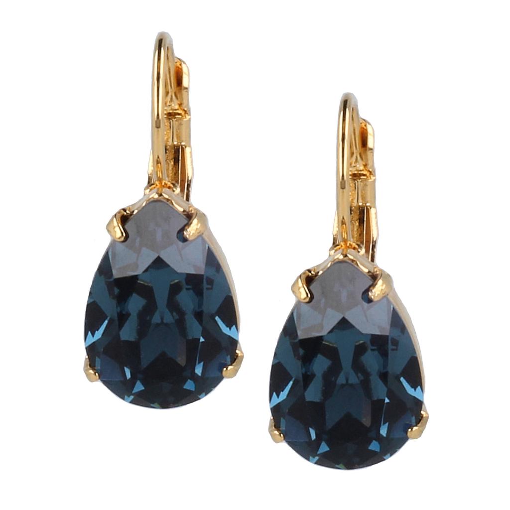Otazu gold plated oorbellen met Swarovski kristallen Lacrima