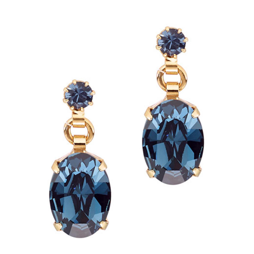 Otazu gold plated oorbellen met Swarovski kristallen Montana