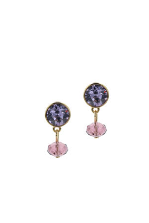 gold plated oorbellen Classic Purple