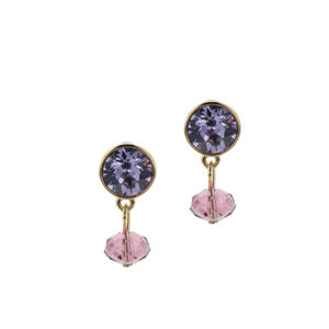 gold plated oorbellen Classic Purple