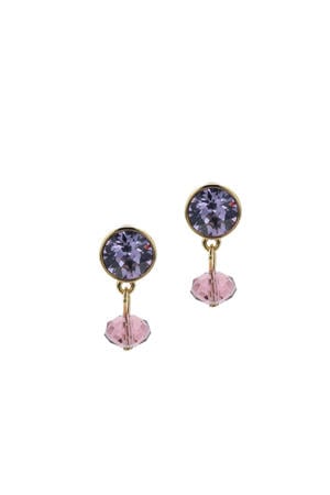gold plated oorbellen Classic Purple