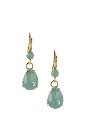 gold plated oorbellen met Swarovski kristallen Classic Pacific Opal