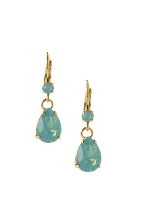 gold plated oorbellen met Swarovski kristallen Classic Pacific Opal