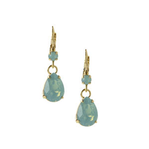 gold plated oorbellen met Swarovski kristallen Classic Pacific Opal