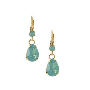 gold plated oorbellen met Swarovski kristallen Classic Pacific Opal
