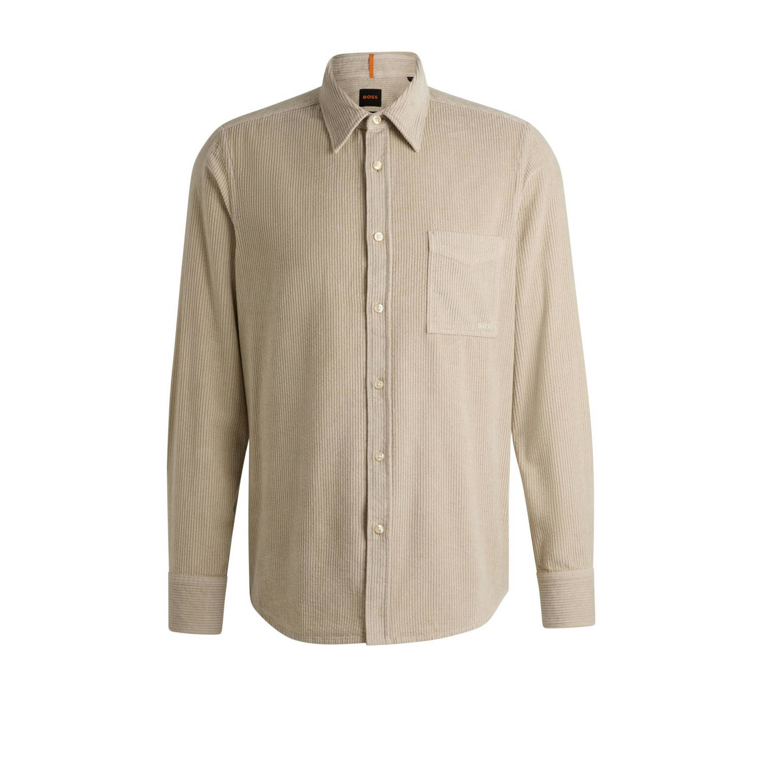 BOSS corduroy overhemd beige