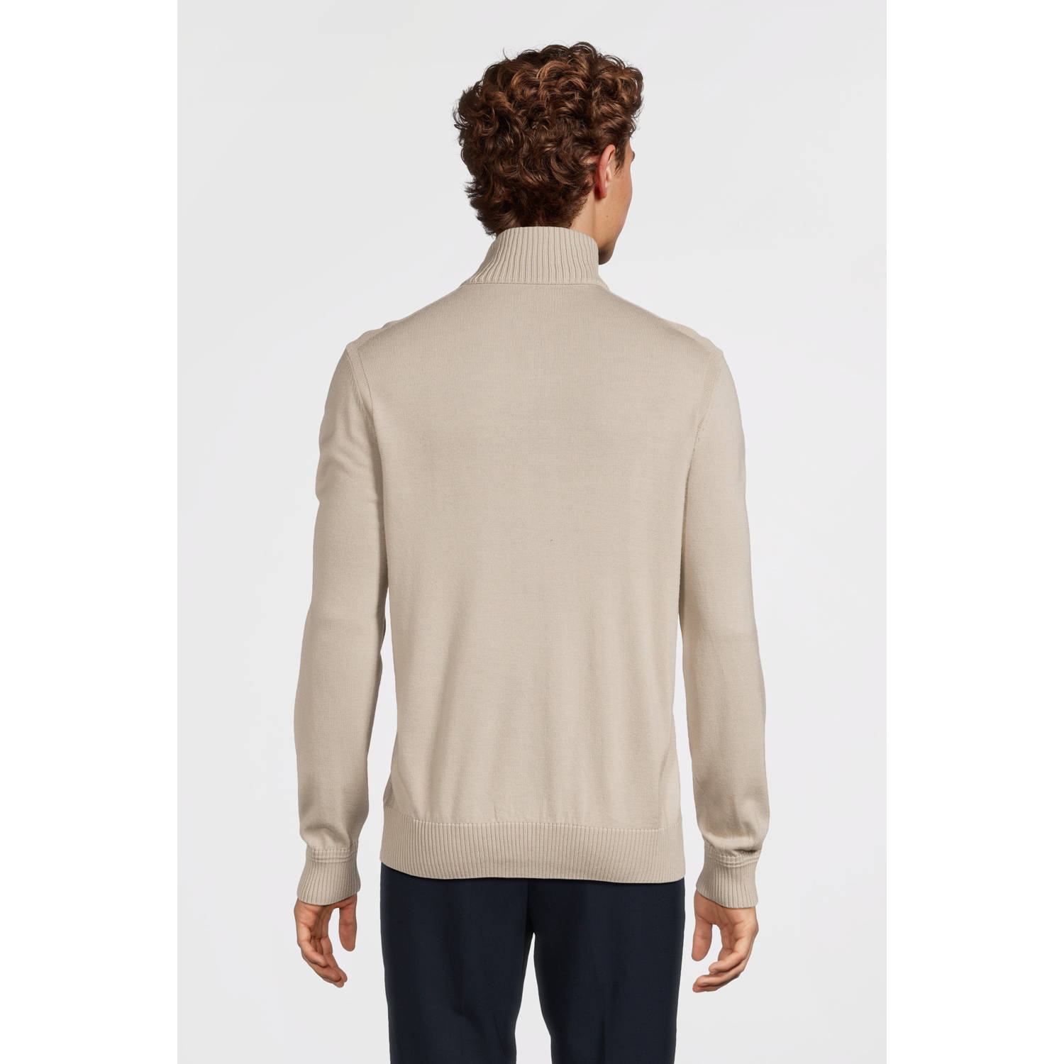 BOSS fijngebreid vest met wol