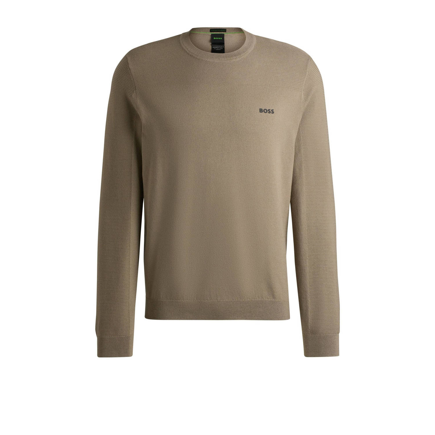 BOSS Green Gebreide pullover met ribboorden model 'Momentum'