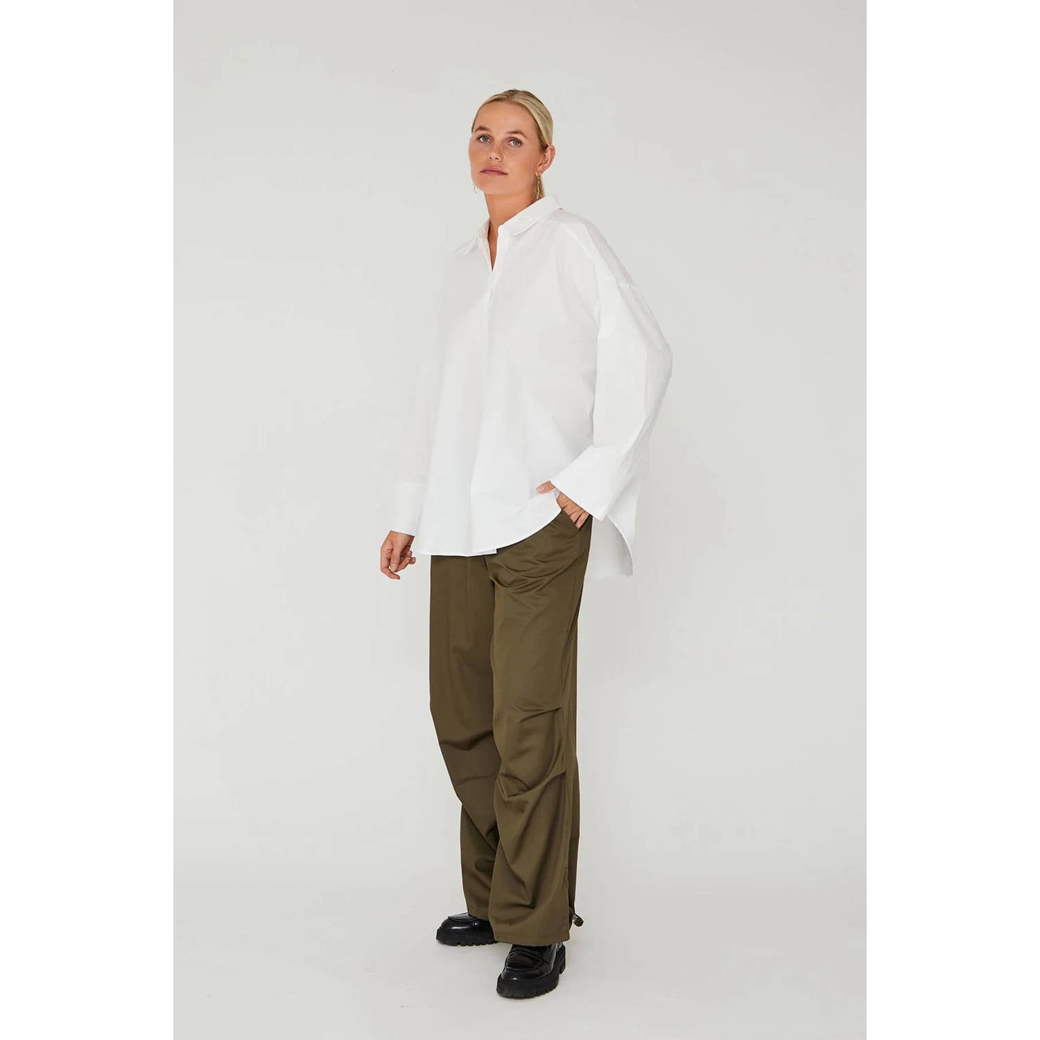 A-View Magnolia Shirt Wit Magnolia Shirt Plum White Purple Dames