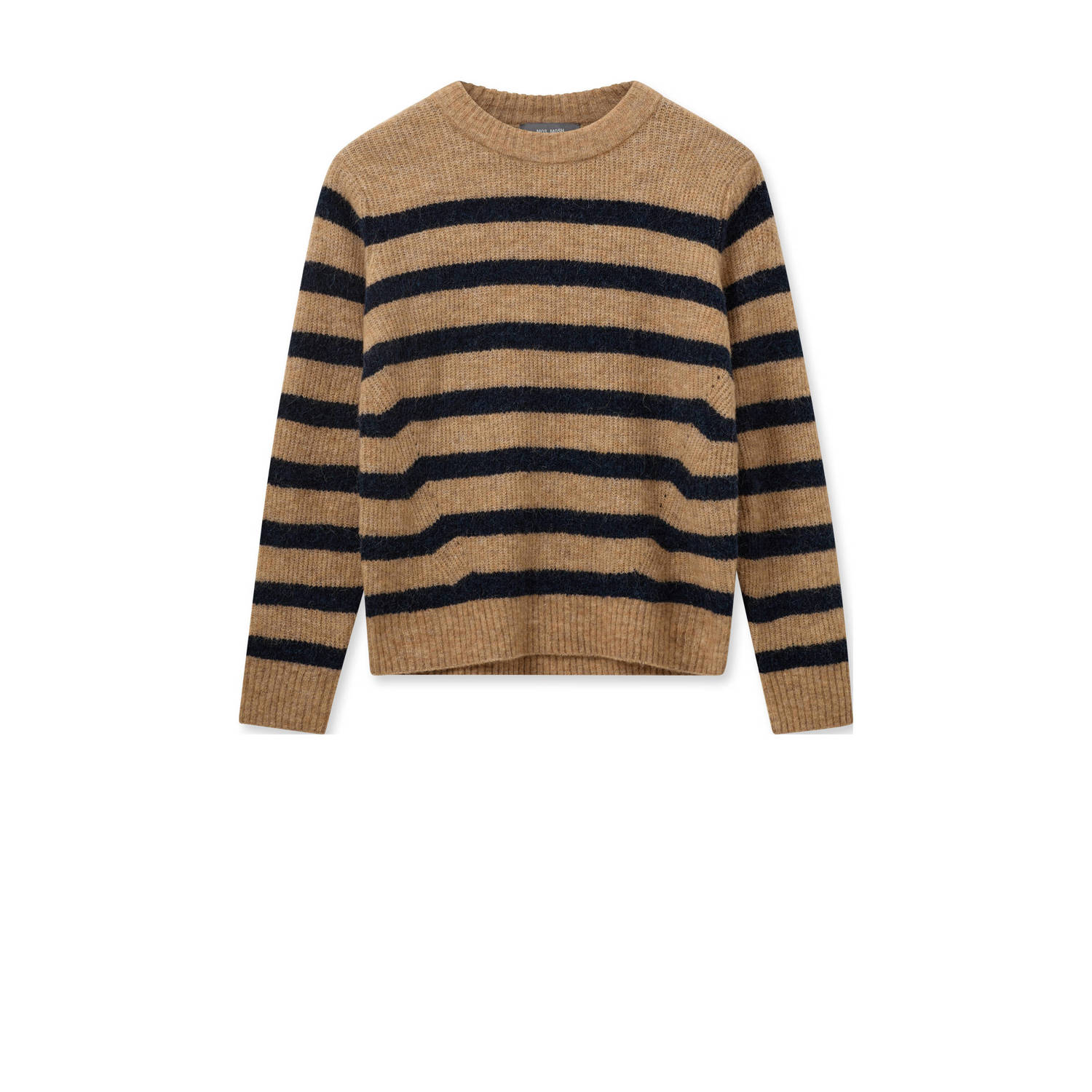 MOS MOSH Dames Truien & Vesten Thora Stripe Crewneck Knit Bruin