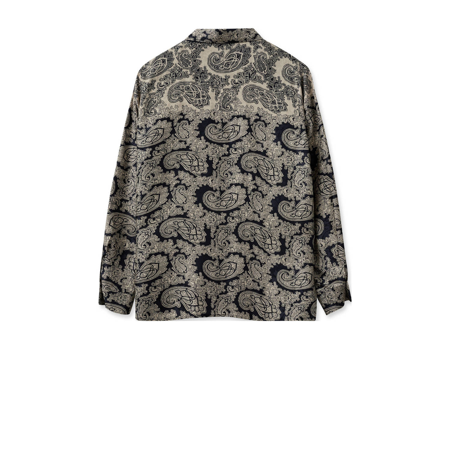 Mos Mosh blouse MMEike met paisleyprint grijsblauw