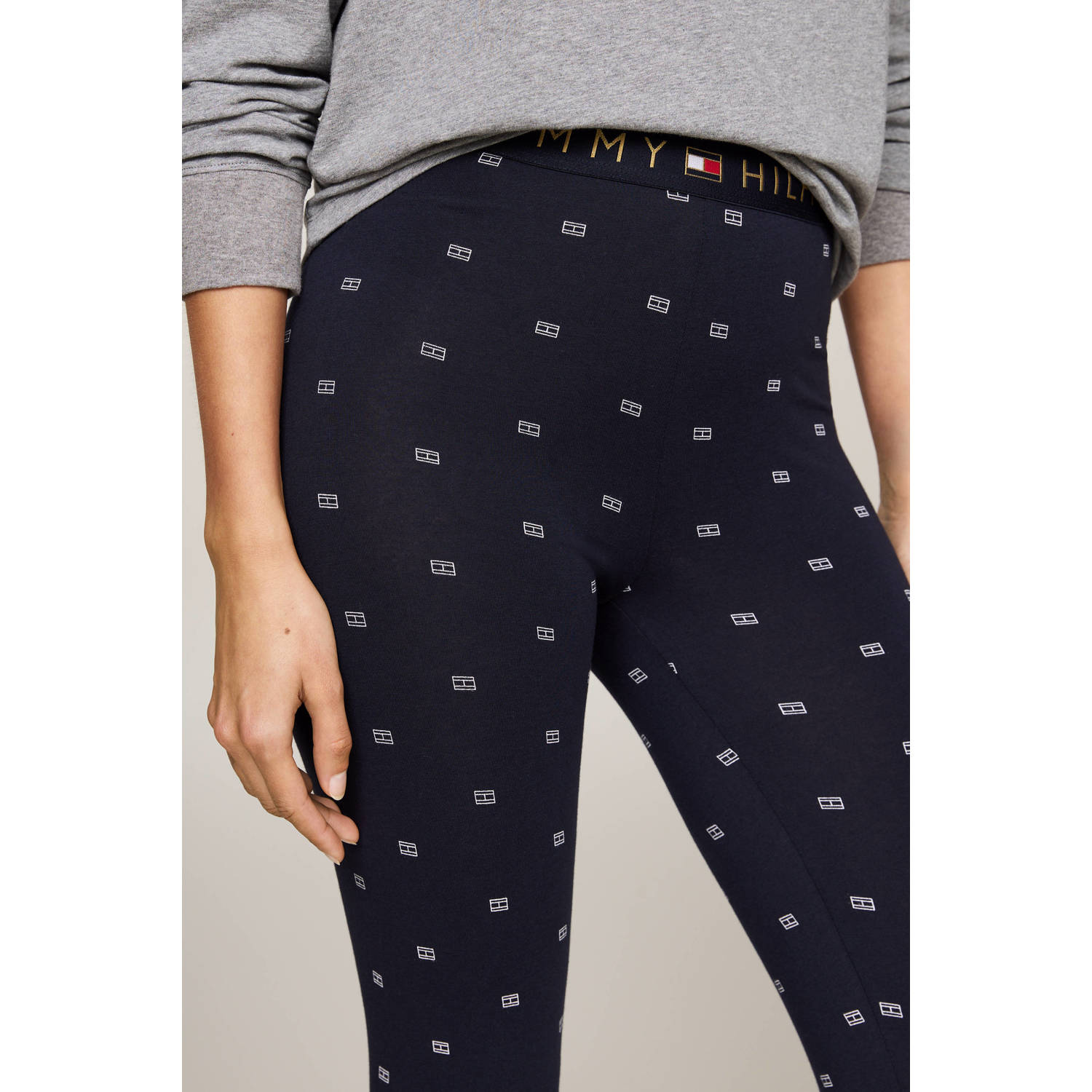 Tommy Hilfiger giftbox pyjama + slaapmasker grijs donkerblauw