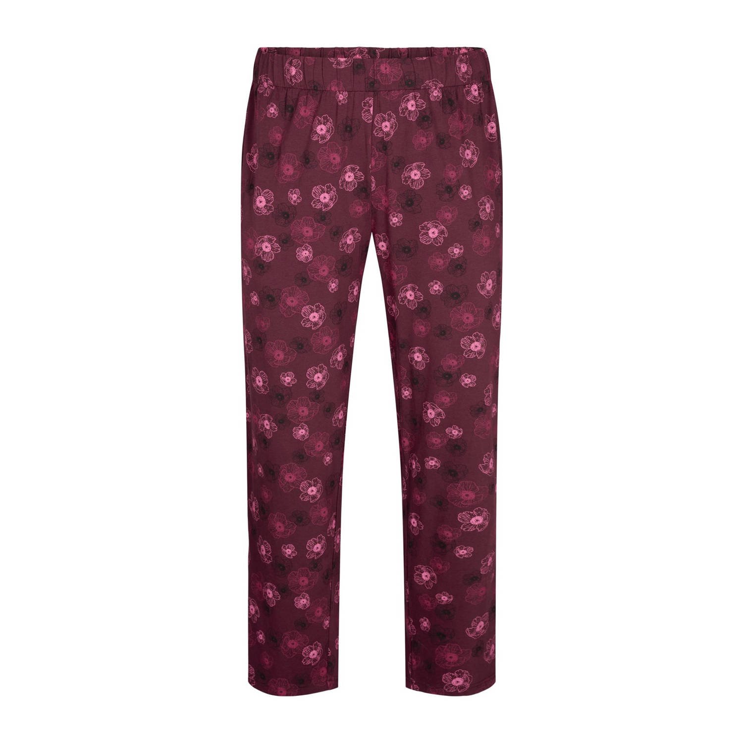 Zizzi pyjamabroek MDANA donkerrood