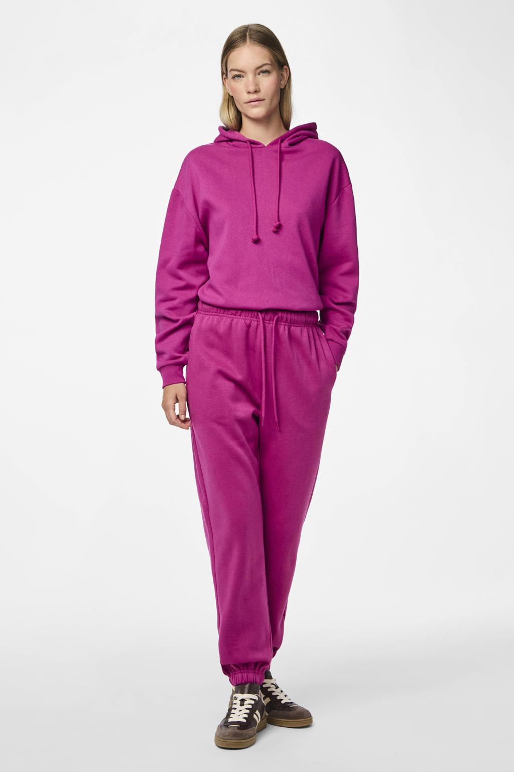 PIECES high waist regular fit sweatpants PCCHILLI fuchsia