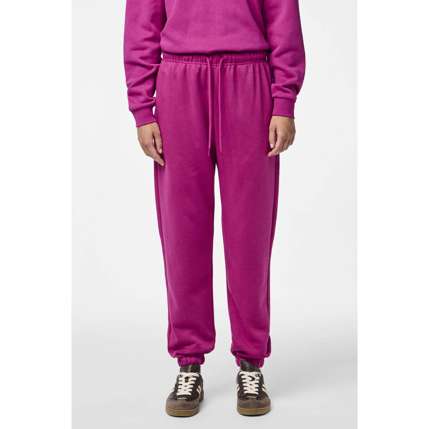 PIECES high waist regular fit sweatpants PCCHILLI fuchsia