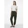 PIECES high waist regular fit sweatpants PCCHILLI donkergroen