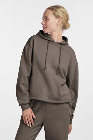 hoodie PCCHILLI groenbruin