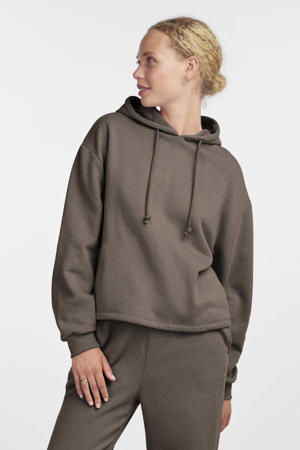 hoodie PCCHILLI groenbruin