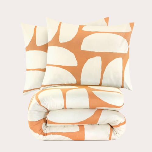 NOUS Living katoenen dekbedovertrek 2-persoons (200x220 cm) - Beige