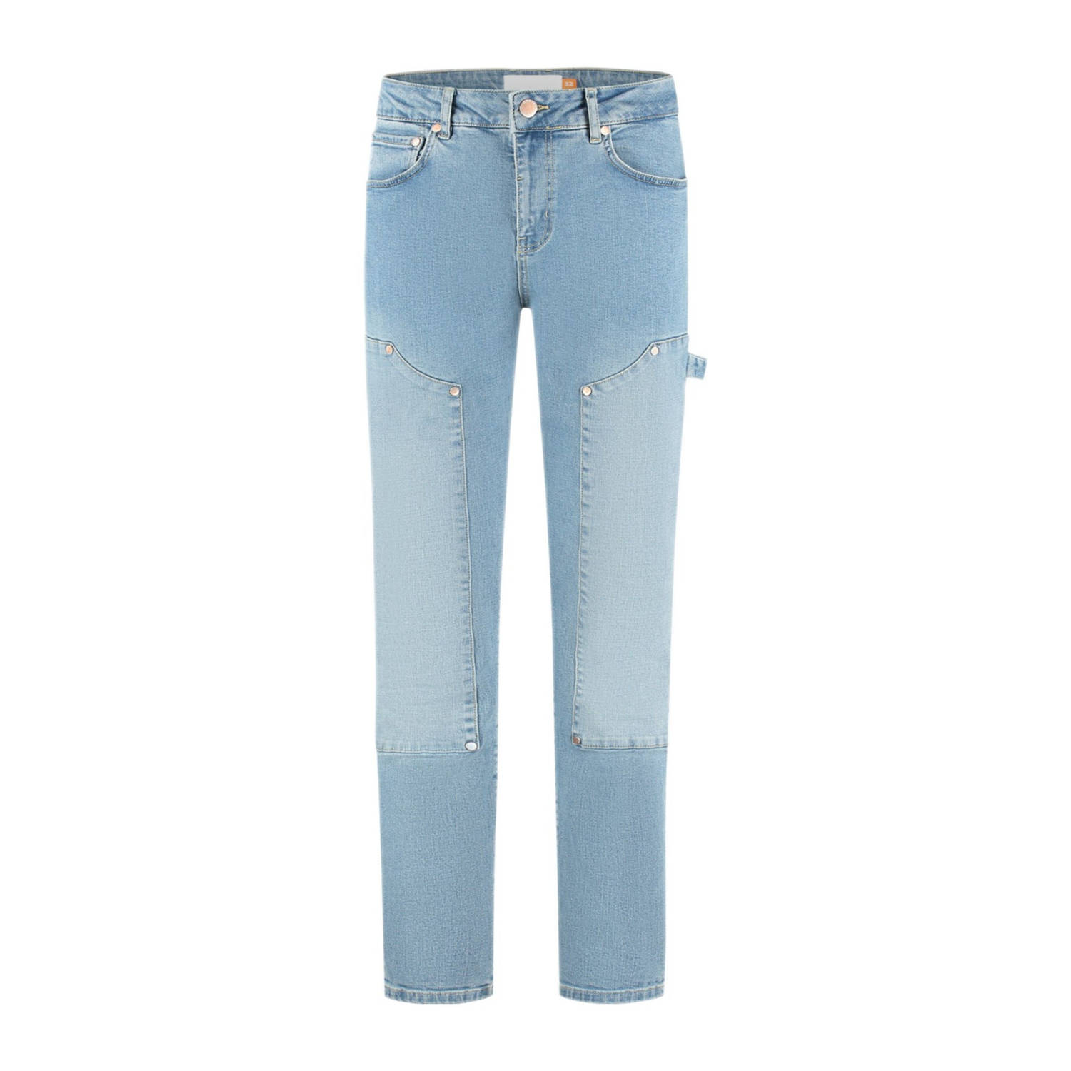 Croyez Homme straight fit cargo broek lichtblauw