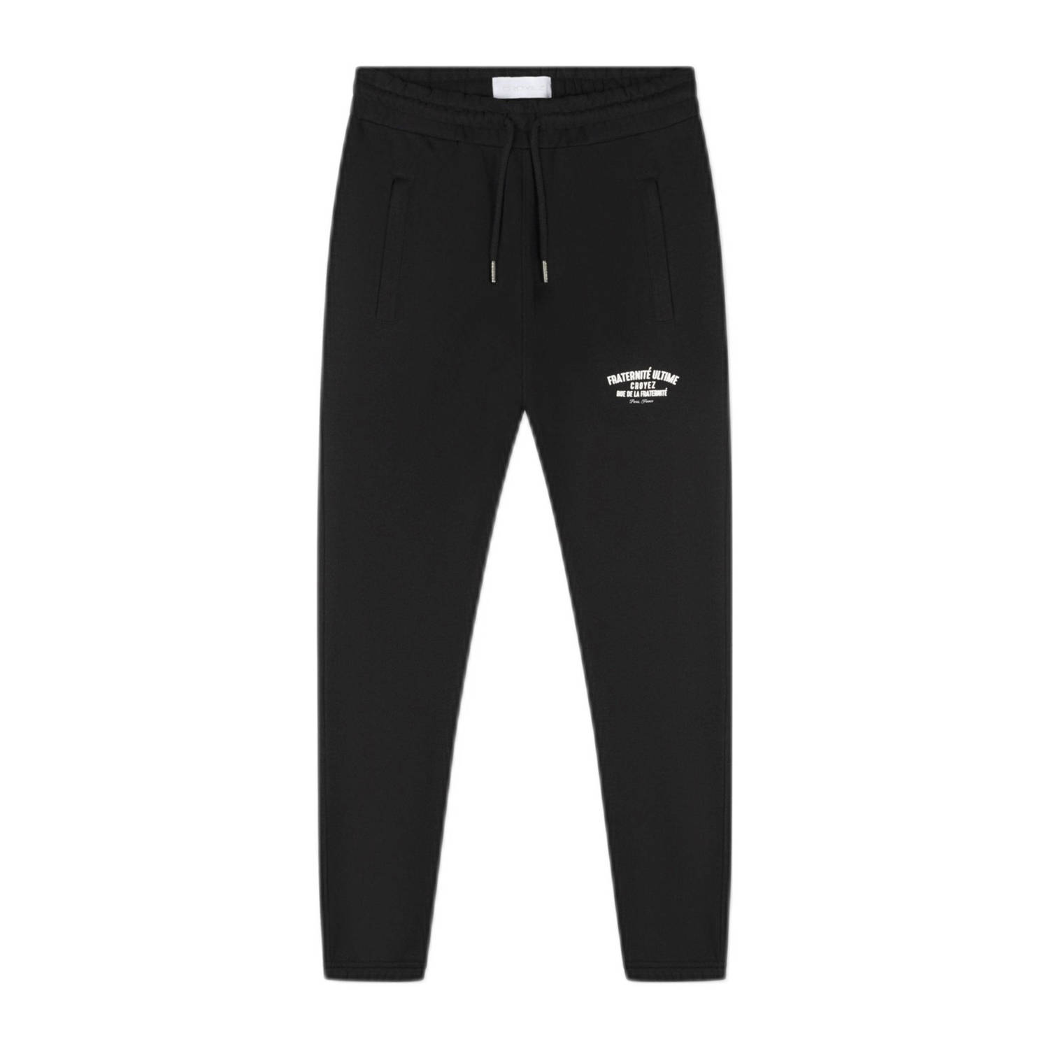Croyez regular fit joggingbroek Fraternité met printopdruk zwart