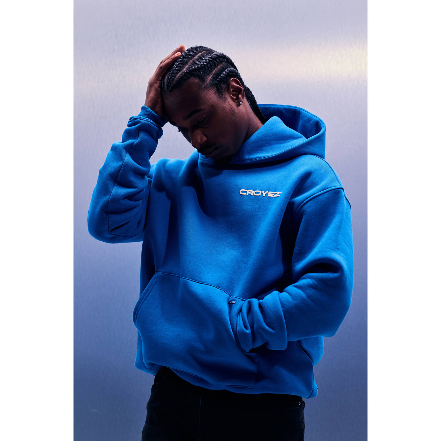 Croyez hoodie blauw