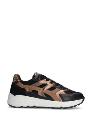 leren sneakers zwart