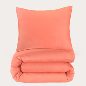 katoenen dekbedovertrek 1-persoons roze (140x220 cm)