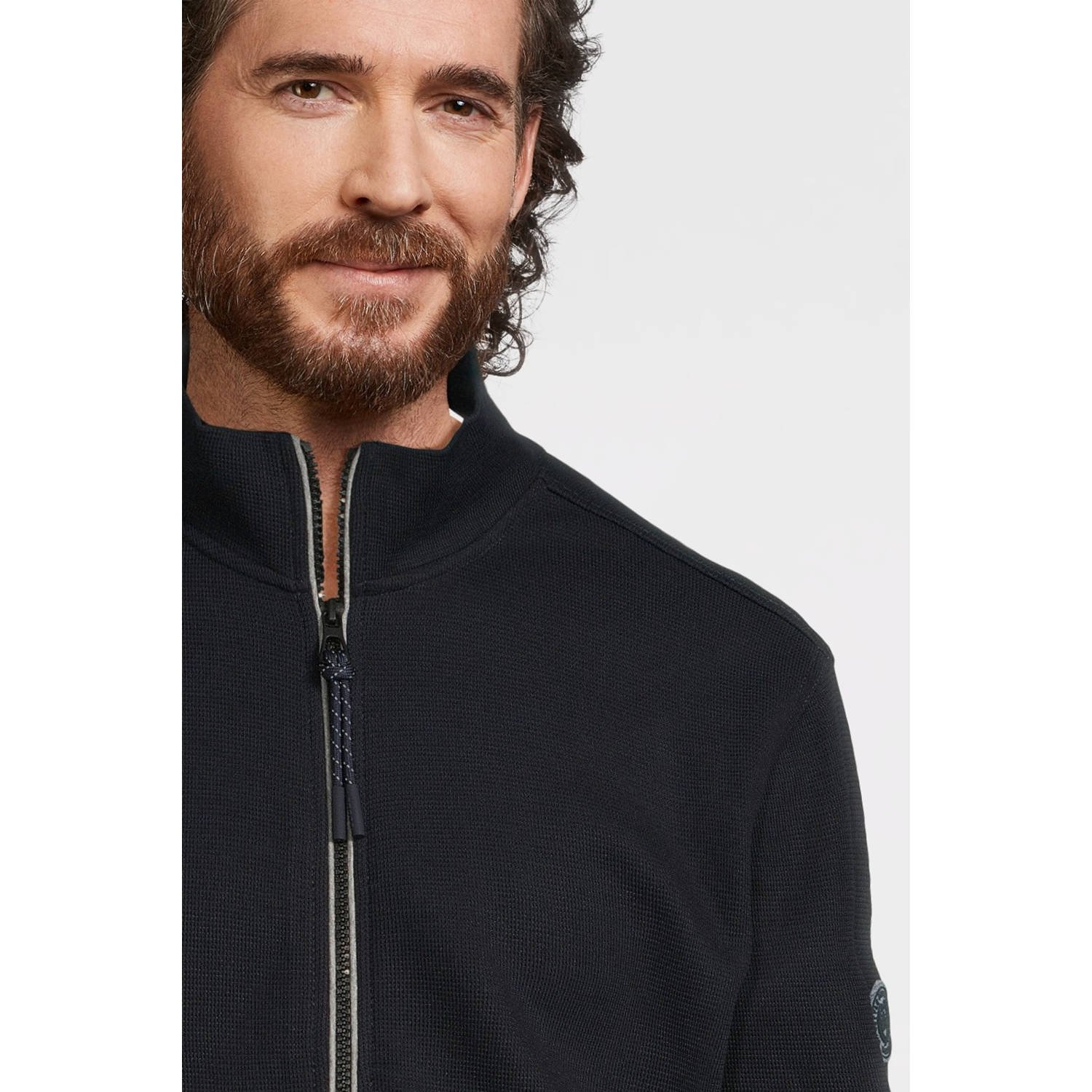 LERROS sweatvest donkerblauw