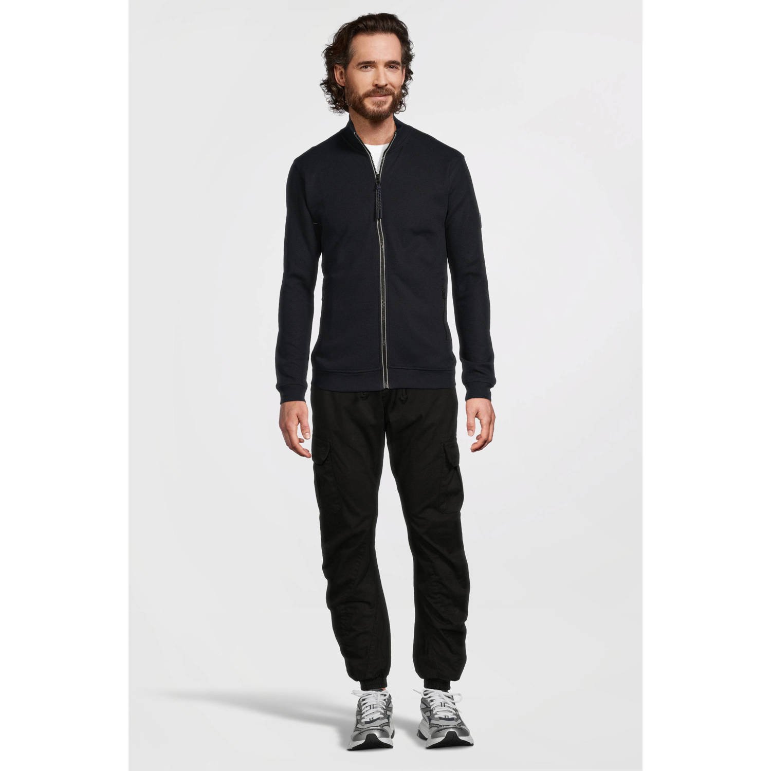 LERROS sweatvest donkerblauw