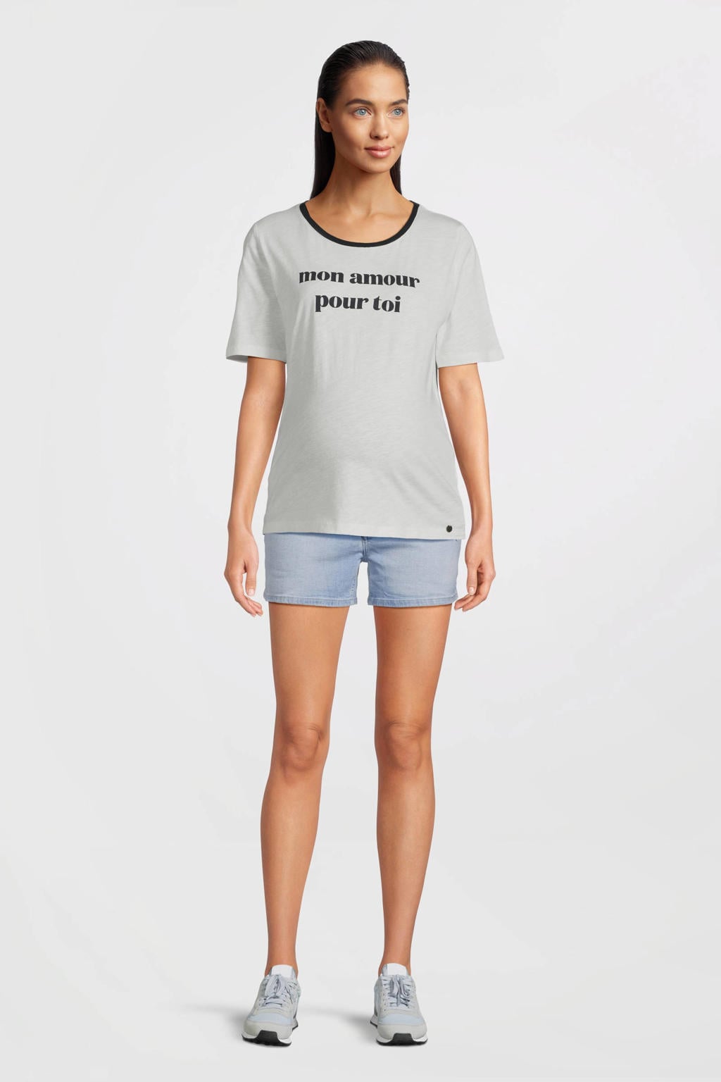 LOVE2WAIT low waist regular fit short stonewashed