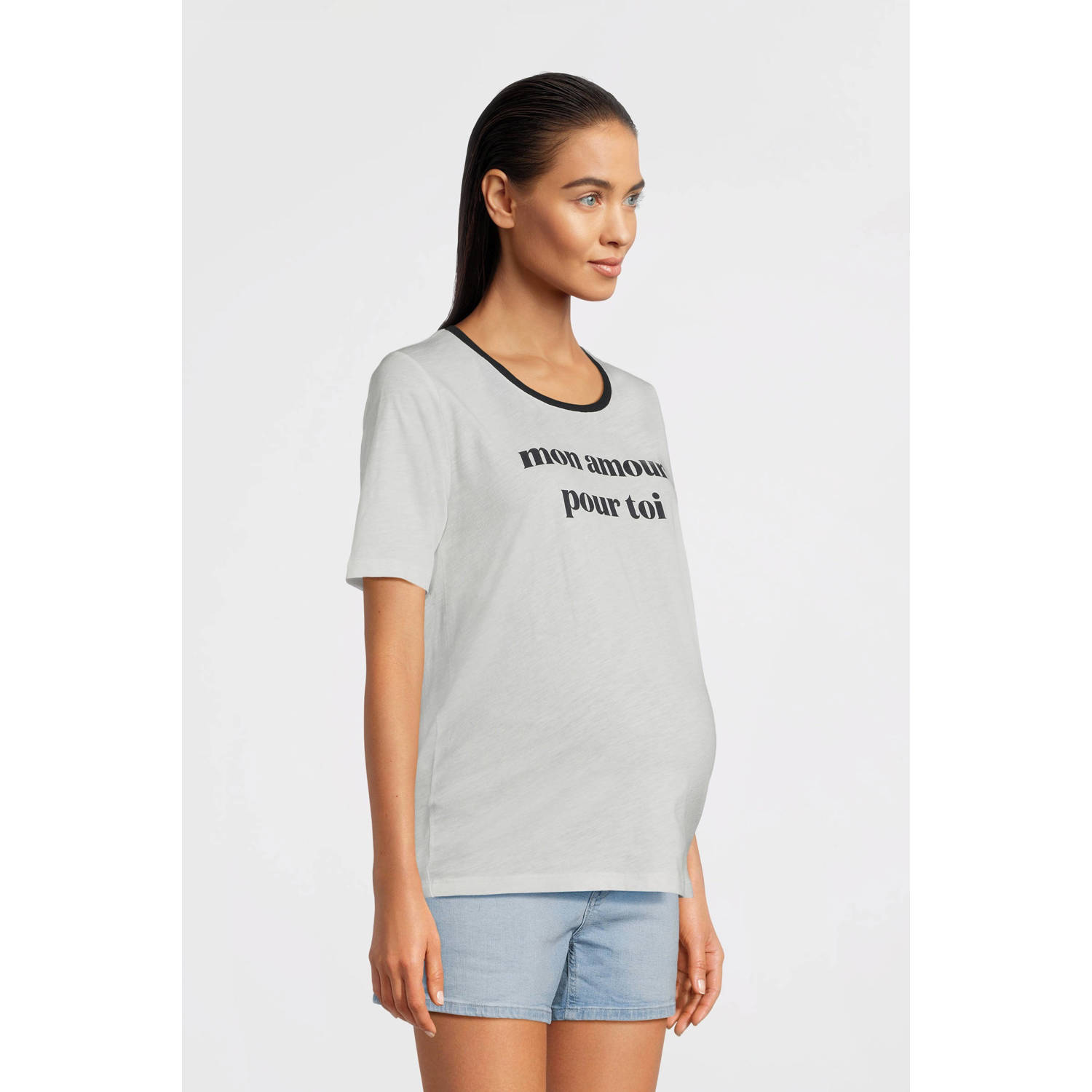 LOVE2WAIT low waist regular fit short stonewashed