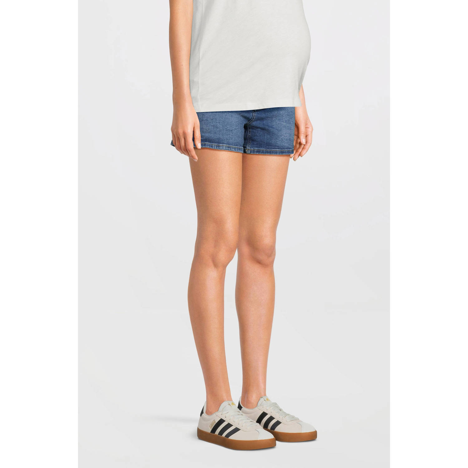 LOVE2WAIT low waist regular fit zwangerschapsshort stonewashed