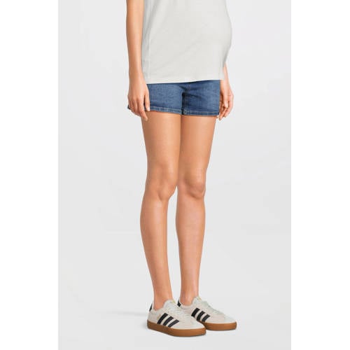 LOVE2WAIT low waist regular fit zwangerschapsshort stonewashed afbeelding