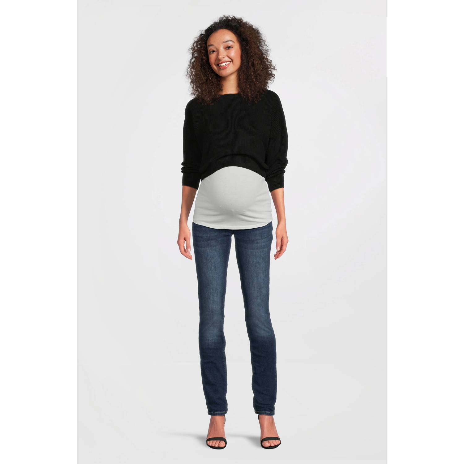 LOVE2WAIT skinny fit zwangerschaps jeans Sophia 32' Stonewashed