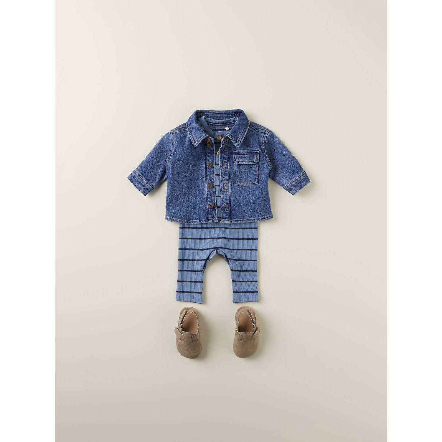 NAME IT BABY denim overhemd NBMKNUD dark blue denim